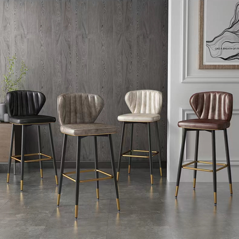 Nordic Style Bar Stool Metal Counter Bar Stool for Restaurant Clearhalo 'Bar Furniture' 'Bar Stools' 'bar_stools' 'furn' 'furn_bar_stools' 'Furniture' 'furniture_bar_stools' 'Kitchen & Dining Furniture' 6152420