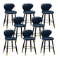 Nordic Style Bar Stool Metal Counter Bar Stool for Restaurant Navy Blue 8 Piece Set Clearhalo 'Bar Furniture' 'Bar Stools' 'bar_stools' 'furn' 'furn_bar_stools' 'Furniture' 'furniture_bar_stools' 'Kitchen & Dining Furniture' 6152424
