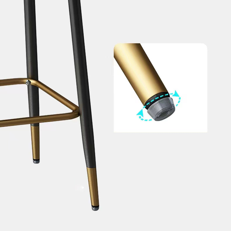 Nordic Style Bar Stool Metal Counter Bar Stool for Restaurant Clearhalo 'Bar Furniture' 'Bar Stools' 'bar_stools' 'furn' 'furn_bar_stools' 'Furniture' 'furniture_bar_stools' 'Kitchen & Dining Furniture' 6152429