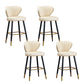 Nordic Style Bar Stool Metal Counter Bar Stool for Restaurant Off-White 4 Piece Set Clearhalo 'Bar Furniture' 'Bar Stools' 'bar_stools' 'furn' 'furn_bar_stools' 'Furniture' 'furniture_bar_stools' 'Kitchen & Dining Furniture' 6152430