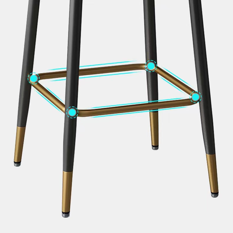 Nordic Style Bar Stool Metal Counter Bar Stool for Restaurant Clearhalo 'Bar Furniture' 'Bar Stools' 'bar_stools' 'furn' 'furn_bar_stools' 'Furniture' 'furniture_bar_stools' 'Kitchen & Dining Furniture' 6152431