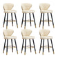 Nordic Style Bar Stool Metal Counter Bar Stool for Restaurant Off-White 6 Piece Set Clearhalo 'Bar Furniture' 'Bar Stools' 'bar_stools' 'furn' 'furn_bar_stools' 'Furniture' 'furniture_bar_stools' 'Kitchen & Dining Furniture' 6152433