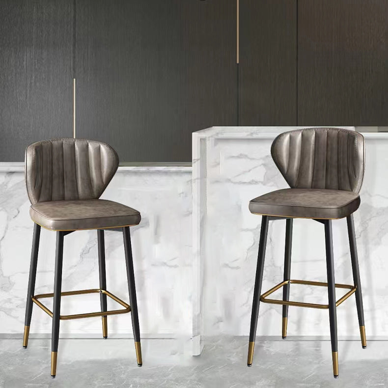 Nordic Style Bar Stool Metal Counter Bar Stool for Restaurant Clearhalo 'Bar Furniture' 'Bar Stools' 'bar_stools' 'furn' 'furn_bar_stools' 'Furniture' 'furniture_bar_stools' 'Kitchen & Dining Furniture' 6152434