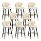 Nordic Style Bar Stool Metal Counter Bar Stool for Restaurant Off-White 8 Piece Set Clearhalo 'Bar Furniture' 'Bar Stools' 'bar_stools' 'furn' 'furn_bar_stools' 'Furniture' 'furniture_bar_stools' 'Kitchen & Dining Furniture' 6152435