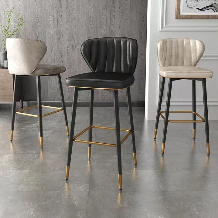 Nordic Style Bar Stool Metal Counter Bar Stool for Restaurant Clearhalo 'Bar Furniture' 'Bar Stools' 'bar_stools' 'furn' 'furn_bar_stools' 'Furniture' 'furniture_bar_stools' 'Kitchen & Dining Furniture' 6152436