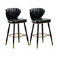 Nordic Style Bar Stool Metal Counter Bar Stool for Restaurant Black 2 Piece Set Clearhalo 'Bar Furniture' 'Bar Stools' 'bar_stools' 'furn' 'furn_bar_stools' 'Furniture' 'furniture_bar_stools' 'Kitchen & Dining Furniture' 6152437