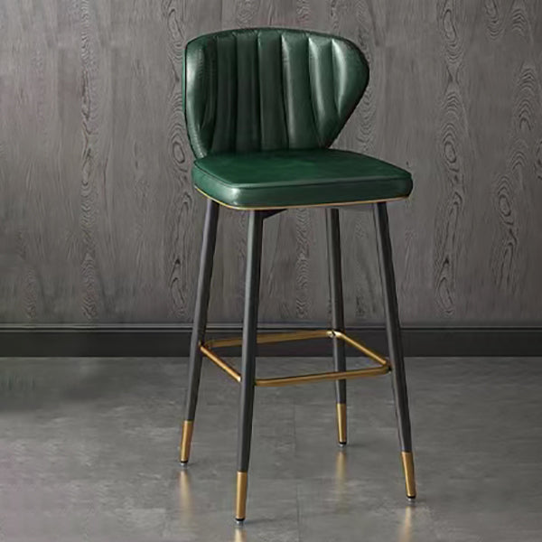 Nordic Style Bar Stool Metal Counter Bar Stool for Restaurant Blackish Green 1 Piece Clearhalo 'Bar Furniture' 'Bar Stools' 'bar_stools' 'furn' 'furn_bar_stools' 'Furniture' 'furniture_bar_stools' 'Kitchen & Dining Furniture' 6152440
