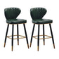 Nordic Style Bar Stool Metal Counter Bar Stool for Restaurant Blackish Green 2 Piece Set Clearhalo 'Bar Furniture' 'Bar Stools' 'bar_stools' 'furn' 'furn_bar_stools' 'Furniture' 'furniture_bar_stools' 'Kitchen & Dining Furniture' 6152445