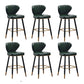 Nordic Style Bar Stool Metal Counter Bar Stool for Restaurant Blackish Green 6 Piece Set Clearhalo 'Bar Furniture' 'Bar Stools' 'bar_stools' 'furn' 'furn_bar_stools' 'Furniture' 'furniture_bar_stools' 'Kitchen & Dining Furniture' 6152447