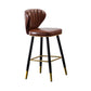 Nordic Style Bar Stool Metal Counter Bar Stool for Restaurant Red Brown 1 Piece Clearhalo 'Bar Furniture' 'Bar Stools' 'bar_stools' 'furn' 'furn_bar_stools' 'Furniture' 'furniture_bar_stools' 'Kitchen & Dining Furniture' 6152449