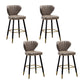 Nordic Style Bar Stool Metal Counter Bar Stool for Restaurant Light Gray 4 Piece Set Clearhalo 'Bar Furniture' 'Bar Stools' 'bar_stools' 'furn' 'furn_bar_stools' 'Furniture' 'furniture_bar_stools' 'Kitchen & Dining Furniture' 6152455