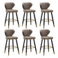 Nordic Style Bar Stool Metal Counter Bar Stool for Restaurant Light Gray 6 Piece Set Clearhalo 'Bar Furniture' 'Bar Stools' 'bar_stools' 'furn' 'furn_bar_stools' 'Furniture' 'furniture_bar_stools' 'Kitchen & Dining Furniture' 6152456