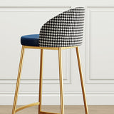 Glam Bucket Leather Counter-height Stool Footrest Indoor Bar and Counter Stool Clearhalo 'Bar Furniture' 'Bar Stools' 'bar_stools' 'furn' 'furn_bar_stools' 'Furniture' 'Kitchen & Dining Furniture' 6152473