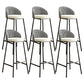 Glam Bucket Leather Counter-height Stool Footrest Indoor Bar and Counter Stool Black Beige 6 Piece Set Clearhalo 'Bar Furniture' 'Bar Stools' 'bar_stools' 'furn' 'furn_bar_stools' 'Furniture' 'Kitchen & Dining Furniture' 6152482