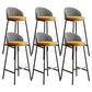 Glam Bucket Leather Counter-height Stool Footrest Indoor Bar and Counter Stool Black Yellow 6 Piece Set Clearhalo 'Bar Furniture' 'Bar Stools' 'bar_stools' 'furn' 'furn_bar_stools' 'Furniture' 'Kitchen & Dining Furniture' 6152487
