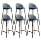 Glam Bucket Leather Counter-height Stool Footrest Indoor Bar and Counter Stool Black Blue 6 Piece Set Clearhalo 'Bar Furniture' 'Bar Stools' 'bar_stools' 'furn' 'furn_bar_stools' 'Furniture' 'Kitchen & Dining Furniture' 6152492