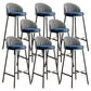 Glam Bucket Leather Counter-height Stool Footrest Indoor Bar and Counter Stool Black Blue 8 Piece Set Clearhalo 'Bar Furniture' 'Bar Stools' 'bar_stools' 'furn' 'furn_bar_stools' 'Furniture' 'Kitchen & Dining Furniture' 6152493