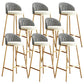 Glam Bucket Leather Counter-height Stool Footrest Indoor Bar and Counter Stool Gold Beige 8 Piece Set Clearhalo 'Bar Furniture' 'Bar Stools' 'bar_stools' 'furn' 'furn_bar_stools' 'Furniture' 'Kitchen & Dining Furniture' 6152508