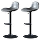 Scandinavian Adjustable Height Bar Stool Faux Leather Footrest Bar Stool Grey 2 Piece Set Clearhalo 'Bar Furniture' 'Bar Stools' 'bar_stools' 'furn' 'furn_bar_stools' 'Furniture' 'Kitchen & Dining Furniture' 6152564