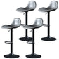 Scandinavian Adjustable Height Bar Stool Faux Leather Footrest Bar Stool Grey 4 Piece Set Clearhalo 'Bar Furniture' 'Bar Stools' 'bar_stools' 'furn' 'furn_bar_stools' 'Furniture' 'Kitchen & Dining Furniture' 6152565