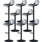 Scandinavian Adjustable Height Bar Stool Faux Leather Footrest Bar Stool Grey 8 Piece Set Clearhalo 'Bar Furniture' 'Bar Stools' 'bar_stools' 'furn' 'furn_bar_stools' 'Furniture' 'Kitchen & Dining Furniture' 6152570
