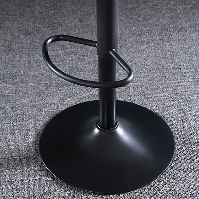 Scandinavian Adjustable Height Bar Stool Faux Leather Footrest Bar Stool Clearhalo 'Bar Furniture' 'Bar Stools' 'bar_stools' 'furn' 'furn_bar_stools' 'Furniture' 'Kitchen & Dining Furniture' 6152576