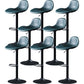 Scandinavian Adjustable Height Bar Stool Faux Leather Footrest Bar Stool Blue 8 Piece Set Clearhalo 'Bar Furniture' 'Bar Stools' 'bar_stools' 'furn' 'furn_bar_stools' 'Furniture' 'Kitchen & Dining Furniture' 6152580