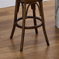 Contemporary Indoor Wood Barstool Swivel Footrest Armed Bar Stool