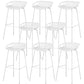 Contemporary Armed Contoured Seat PP Plastic Stool with Metal Base