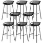 Contemporary Armed Contoured Seat PP Plastic Stool with Metal Base