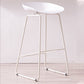 Nordic Style Plastic Bar Stools Footrest Indoor Counter Stool with Metal Legs