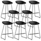 Nordic Style Plastic Bar Stools Footrest Indoor Counter Stool with Metal Legs