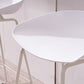 Nordic Style Plastic Bar Stools Footrest Indoor Counter Stool with Metal Legs