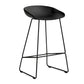 Nordic Style Plastic Bar Stools Footrest Indoor Counter Stool with Metal Legs