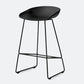 Nordic Style Plastic Bar Stools Footrest Indoor Counter Stool with Metal Legs