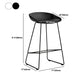 Nordic Style Plastic Bar Stools Footrest Indoor Counter Stool with Metal Legs