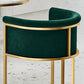 Scandinavian Footrest Upholstered Bar Stool Coffee Shop Low Back Counter Bar Stool