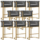 Scandinavian Footrest Upholstered Bar Stool Coffee Shop Low Back Counter Bar Stool