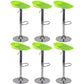Plastic Adjustable Height Bar Stool Modern PU Upholstered Stool with Footrest