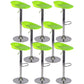 Plastic Adjustable Height Bar Stool Modern PU Upholstered Stool with Footrest
