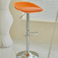 Plastic Adjustable Height Bar Stool Modern PU Upholstered Stool with Footrest