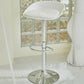 Plastic Adjustable Height Bar Stool Modern PU Upholstered Stool with Footrest