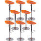 Plastic Adjustable Height Bar Stool Modern PU Upholstered Stool with Footrest