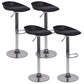 Plastic Adjustable Height Bar Stool Modern PU Upholstered Stool with Footrest