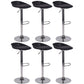 Plastic Adjustable Height Bar Stool Modern PU Upholstered Stool with Footrest