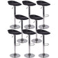 Plastic Adjustable Height Bar Stool Modern PU Upholstered Stool with Footrest