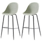 Bucket Plastic Counter Height Bar Stool Scandinavian Armless Stool with Metal Legs