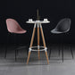 Bucket Plastic Counter Height Bar Stool Scandinavian Armless Stool with Metal Legs