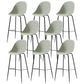 Bucket Plastic Counter Height Bar Stool Scandinavian Armless Stool with Metal Legs
