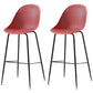 Bucket Plastic Counter Height Bar Stool Scandinavian Armless Stool with Metal Legs
